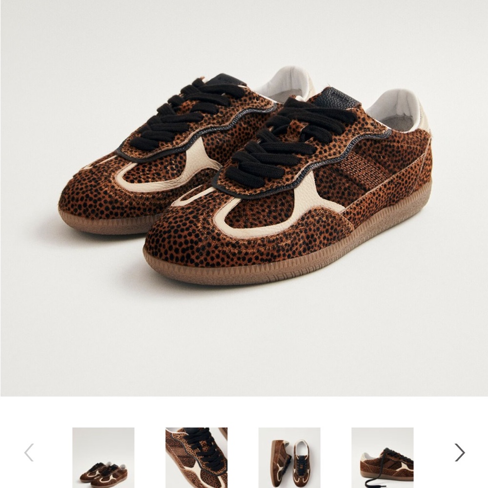 ALOHAS Leopard Print Suede Sneakers in Brown and Black